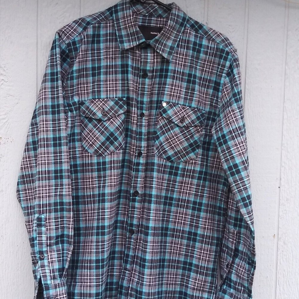 Nike x Hurley Blue Gray Flannel Plaid